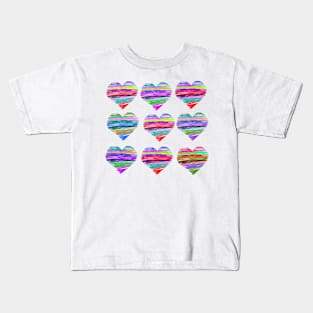 Set of Scribble Hearts Kids T-Shirt